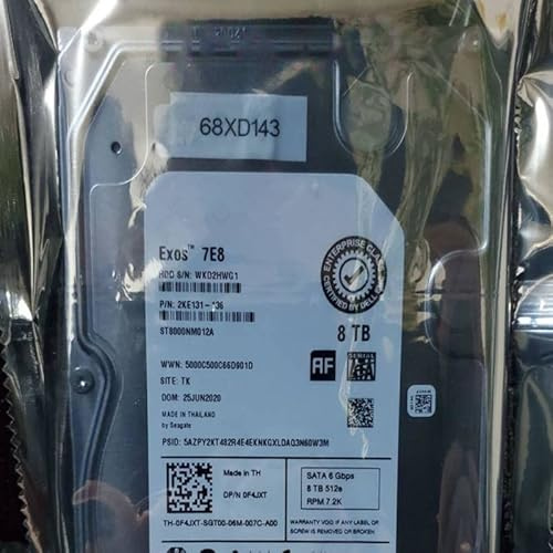 MIDTY Disco duro para disco duro interno de 8 TB de 3,5 pulgadas, 6 Gb/s, 256 MB y 7200 rpm, para disco duro de servidor ST8000NM012A 0F4JXT