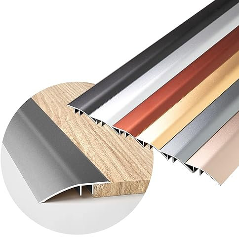 Übergangsprofil Für Bodenfugen Von 7-15mm, Aluschiene Übergangs-Schiene ÜBergangsleiste Bodenübergangsstreifen, Breite 43mm Holz-zu-Fliesen Übergangsprofil Aluminium Bodenleiste Abdeckleiste