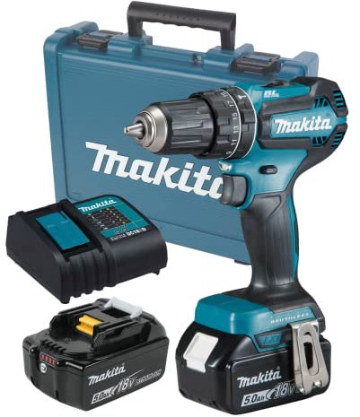 Makita DHP485F001 18V LXT Brushless Combi Hammer Drill Kit 2 x 3ah Batteries