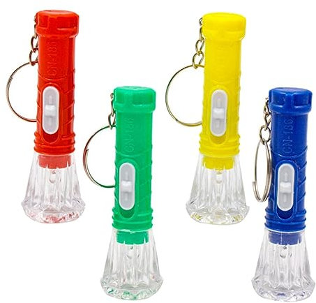 HEMOTON 40 Stück Kleiner Taschenlampen Schlüsselanhänger Led Tragbare Schlüsselring Taschenlampen Für Kinder Zufällige Farben Für Camping Und Outdoor