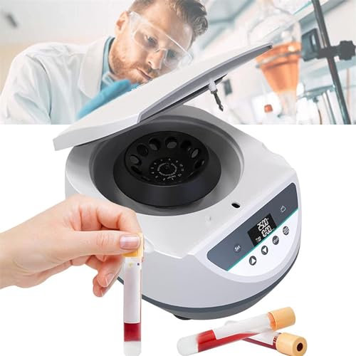 HEAXIY Centrifugeuse électrique, Centrifugeuse de Bureau Professionnelle à Plusieurs Vitesses, Micro-centrifugeuse de Laboratoire 500-5000 TR/Min (Max. 2220xg)
