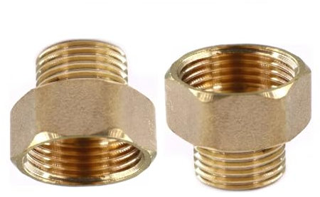 MiJunHD 2PCS Brass Reducer Connector | BSP Female Thread G3/4≈25mm to Male Thread G1/2≈20mm | Pipe Thread Reducing Joint Plumbing Adapter for Pipe Connection Converting