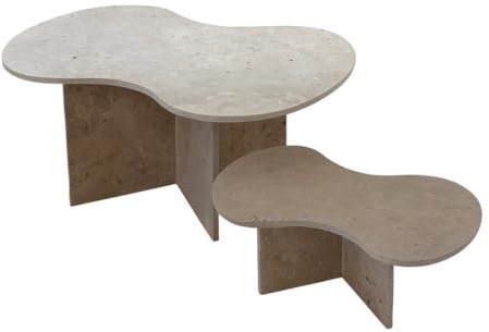 Table basse travertin nuage (Table + extension)