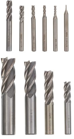 MUCKLILY 1 Satz Dreikantbohrer Aus Keramik Maschine Spatenbohrer Glasschärfer Arbeitsmesserschärfer Hartmetall-schaftfräser Schleifer Mahlen Holzbearbeitungswerkzeuge Stahl Silver 9st