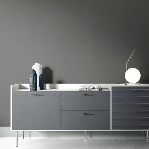 Erismann 10444-37 Elle Papier peint intissé aspect lin uni - Structure textile gris foncé