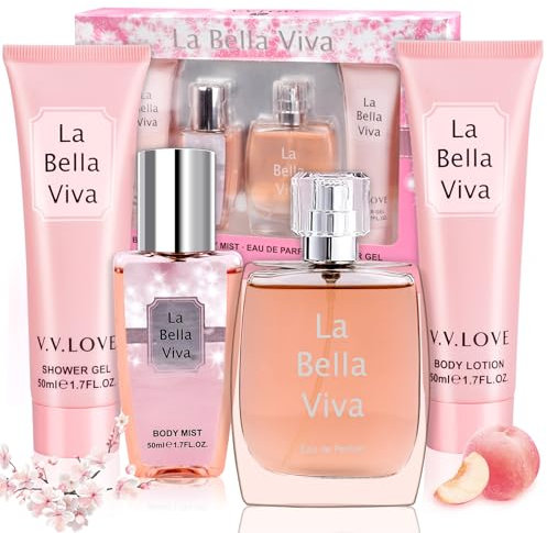 Coffret Cadeau Parfums Femme | Coffrets de Soins de la Peau:Eau de Parfum, Gel Douche, Lait pour le Corps | Cadeaux de Noël, Anniversaires, Pour Votre mère, Votre Petite Amie, Vos Collègues