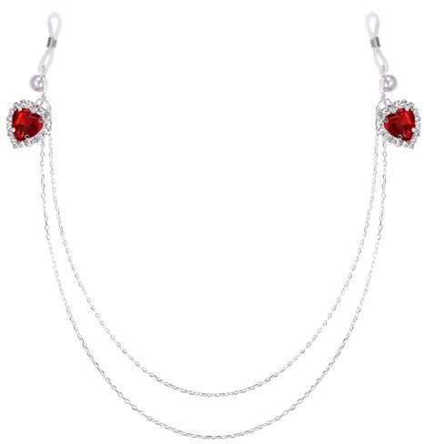 Aroncent Brustwarzenpiercing mit Halskette Körper Piercing: Edelstahl Damen Doppellagige Sexy Nippelkette mit Herz Strasssteinen Brustwarzen Non Piercing Körperkette Nipplerings Schmuck Set für Frauen