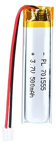 Batterie au lithium polymère 3,7 V 500 mAh 701555 Lipo avec connecteur JST pour haut-parleurs Bluetooth, écouteurs sans fil, appareils électroniques portables