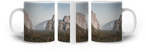 Taza con diseño de pasaporte de montaña gigante – Esplendor de la naturaleza 300 ml, de cerámica blanca/taza de café/idea de regalo