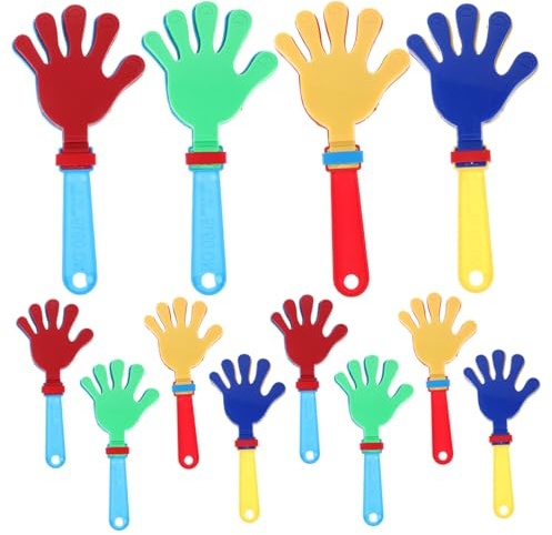Toddmomy Matracas De Mano y Aplausos De Plástico 12 Unidades Juguete Ligero Seguro Colores Brillantes Para Niños Regalos Fiestas Infantiles