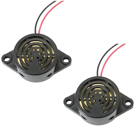 leruiyezs Buzzer 12V Puissant Piézo Électronique Continu DC 3-24V Étanche 100 DB Haute Intensité Alarme Sonore pour Voiture Moto Oubli Phare Système Avertisseur Sécurité Extérieur