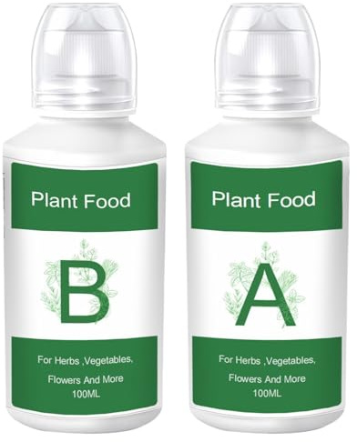 Abono para Plantas - Nutrientes Hidropónicos,2 Piezas Solución de Nutrientes Suministros y Accesorios para Frutas Flores Césped Patio y Verduras