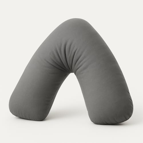 Bella Nights V Pillow Orthopaedic V Shaped Pillow Extra Cushioning Support For Head Neck & Back (Grey, V Pillow With Cover)