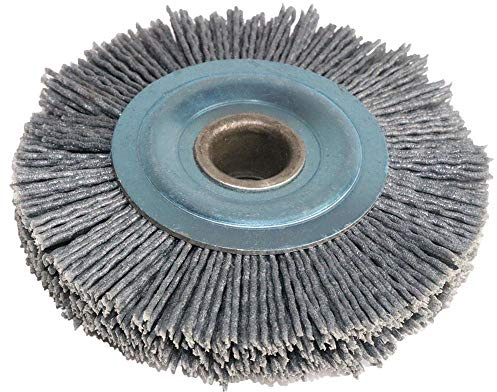 Spazzola a filo rotante in acciaio, Spazzola abrasiva in nylon for lucidatura, 4 pollici, 100x16x15 mm, grana 120-600 for metallo, legno e plastica(Grit 120)