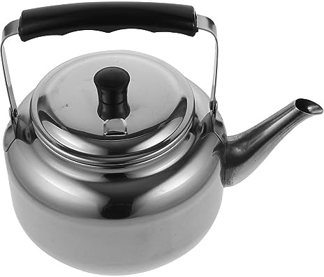 OFFSCH Tetera Acero Inoxidable de 1.5l Hogar, Hervidor de Agua Anti-escaldaduras Asa Segura, Práctica y Ligera para Cocina de Inducción y Gas
