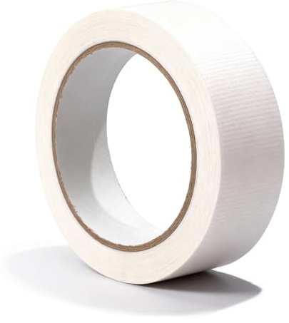 Weißes Panzertape Wasserfest, 25mm × 20m Panzer Tape Handeinreißbar, Wasserfestes Klebeband, Panzerband Weiß Extra Stark, Wasserdichtes Klebeband Außen für Reparieren Bündeln Verstärken Oder Abdichten