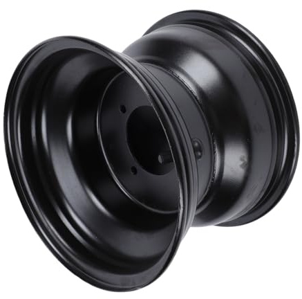 Akozon Llanta de Rueda ATV de 8 Pulgadas, Llanta de Acero 18X9.50-8 con 4 Orificios, Revestimiento de Pintura Negra para Go Kart, Quad Dirt Bike, Cortacésped