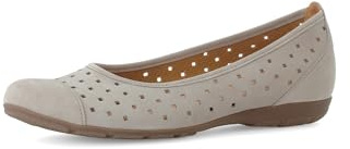 Gabor Ruffle Beige Nubuck Womens Pumps 84.169.12