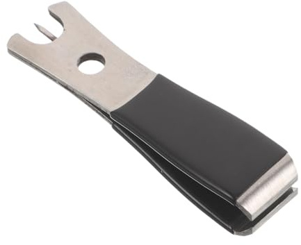 Yardwe Pince Coupante de Pêche Multifonction en Acier Inoxydable Noir Mat Ciseaux de Pêche de Poche avec Œillet pour Coupe-Fil Précis Poignée Antidérapante Ergonomique Outil Compact
