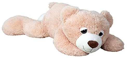 Lifestyle & More Riesen Teddybär Kuschelbär XXL 100 cm Schlafbär liegend Braun Plüschbär Kuscheltier samtig weich