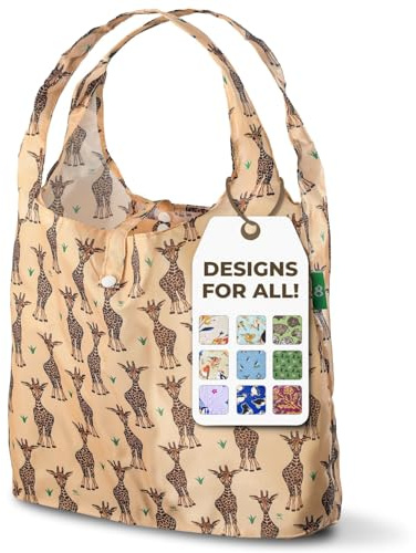 ECO CHIC Lätt vikbar återanvändbar shoppingväska vattentålig tygväska