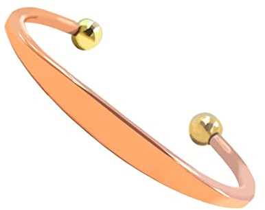 Skinande export rent koppararmband för män och kvinnor, Medium, Koppar