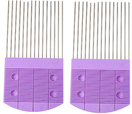 AUTSUPPL 2pcs Quilling Combs DIY Paper Craft Tools for Easy Paper Curling Teeth Handle Essential Quilling Accessories for Beginners and Craft Enthusiasts
