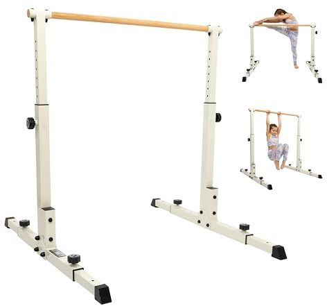 GRAVITY FITNESS Einstellbare Kinder-Gymnastikstange Junior Calisthenics-Trainingsstange für Kinder im Alter von 3–7 Jahren - Sicheres und robustes Heim-Gymnastikgerät - Einstellbare Höhe von 76 cm bis