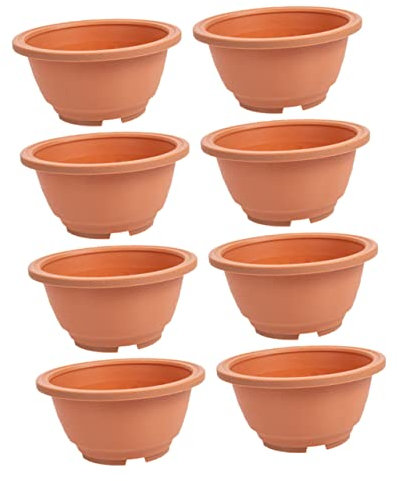 BAZEITFLOW 8stücke Pflanztopf Aus Kunststoff Für Sukkulenten Gartenpflanztöpfe Mehrzweck-blumentopf Mit Drainagelöchern Für Haus Und Wohnzimmer