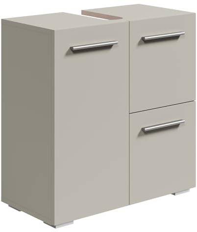 Badplaats Waschbeckenunterschrank Mars 60 x 30 cm Cashmere - Stehender Badezimmerschrank mit 2 Türen und 1 Schublade