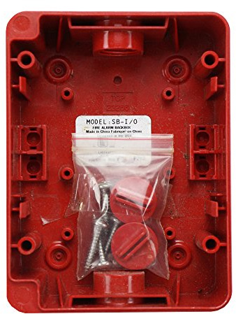 Fire Lite Alarms SB-I/O Red Fire Alarm Indoor/Outdoor Polycarbonate Surface Mount Back Box