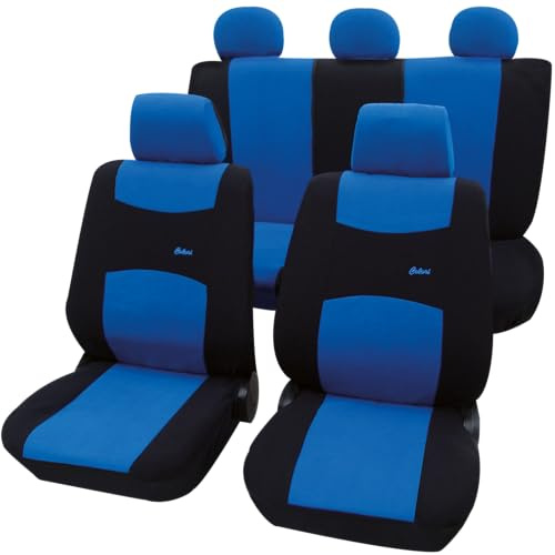 PETEX Auto Sitzbezüge Universal Komplett Set 11-teilig - Colori blau, Eco Class mit SAB 1 Vario