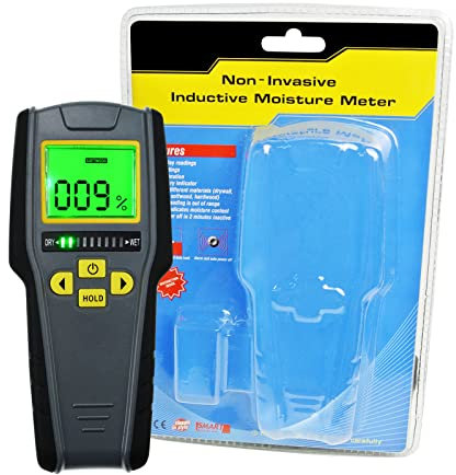Pinless Damp Wood Moisture Meter Digital Moisture Detector for Wood Walls Building Material Firewood Walls Paper Floor