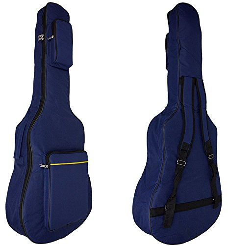 MINGZE Fundas para Guitarra,Bolsa de Guitarra de 41 Pulgadas, Mochila de Guitarra Impermeable Gruesa Impermeable más algodón, una Variedad de Colores (Azul)