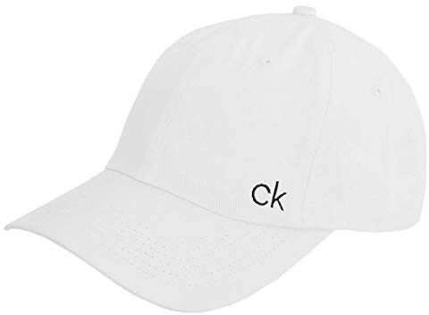 Calvin Klein Mens Classic Cotton Cap - White - One Size