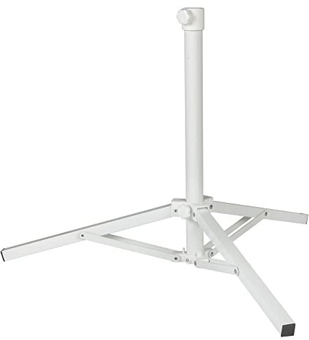 AKTIVE 53851 - Base per ombrellone 3 gambe | Palo Ø19/22 mm, 61x49,5 cm, filettatura regolabile | Base per ombrellone da terrazzo in alluminio | Piede con gambe pieghevoli | Base per ombrellone