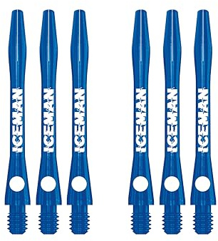 RED DRAGON Gerwyn Price Iceman Logo Aluminium Blue Dart Shafts (Stems) - 3 Sets Per Pack
