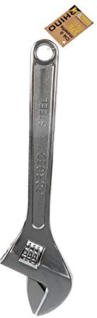 Rhino - Chiave inglese regolabile a grande apertura, chiave inglese lunga - Lunghezza 375 mm - Alta qualità - Realizzato in acciaio (cromo vanadium) - Garanzia a vita - Diverse misure disponibili