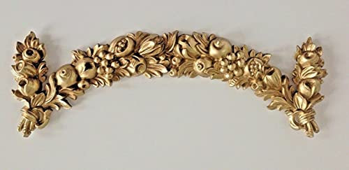 Wandrelief-3D Gold-Wanddeko-Barock Ornament Applike 60x19 cm Wandbild Gold Deko Türbogen Wandbehang Wandskulptur accessoires C1500Gold