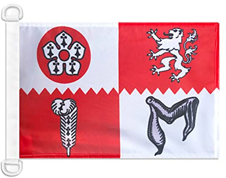 Pavillon nautique Comté de Leicestershire 45x30cm - Drapeau de bateau County of Leics. - Angleterre 30 x 45 cm - AZ FLAG