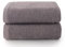 Top Towel - Plus - Toallas de baño grandes - Toallas baño - 2 toallas de mano o lavabo- 50x100 cms - Algodon 100% - Gris