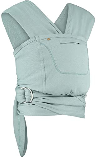 Close Caboo - Verstellbare Babytrage aus Bio-Baumwolle in Salbei - nachhaltig & weich für Säuglinge und Kleinkinder - Einheitsgröße