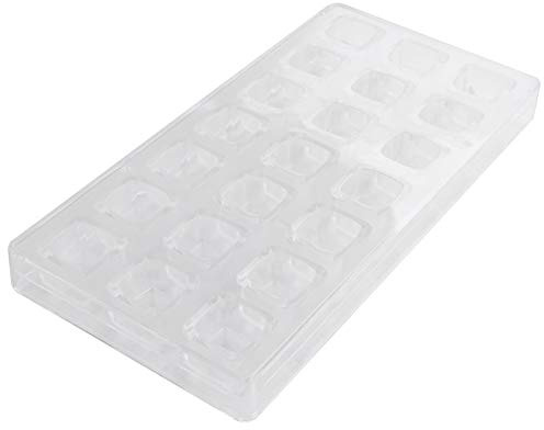 Gkhowiu Moule à chocolat 3D en polycarbonate - Moule à chocolat carré fait maison