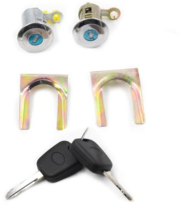 CANTONDZ Kit cilindro serratura porta e 2 chiavi compatibile con PEUGEOT 107 citroën C1 TOYOTA Aygo 05-14 serratura della porta del cilindro