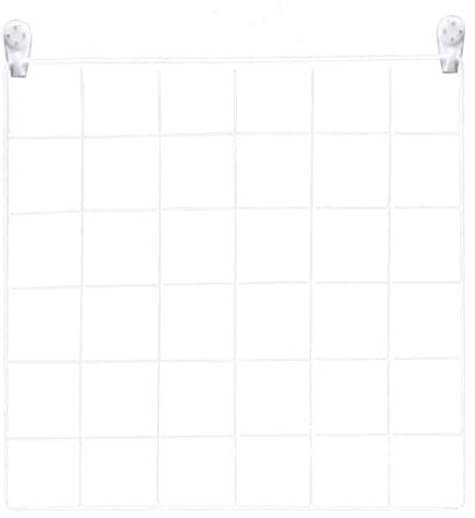 HERCHR Draht-Wand-Raster-Panel, Bilder-Display Gitter-Wand-Paneele, Metallgitter-Wand-Raster-Organizer Für Heim Dekor, Weiß, 30x30cm(Weiß)