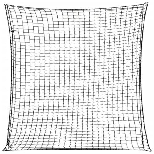 vidaXL Trailer Net 4x4 m - Elastic Rope Mesh Cover, Black PP for Cargo Transport, Truck Bed, Weatherproof, UV Resistant