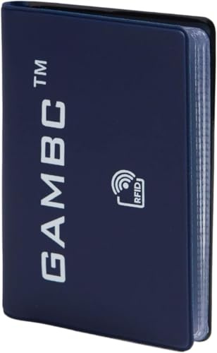 GAMBC Kreditkartenetui für Herren, abgeschirmt, RFID-Kartenhalter für Herren, Diebstahlschutz – Schutz von Kreditkarten Bankautomat Contactless – RFID-Geldbörse aus halbfestem Kunststoff – 8 Karten –