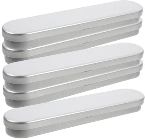 Operitacx 5pcs Tinplate Stationery Holder Boxes School Pencil Boxes Metal Pencil Case for Office