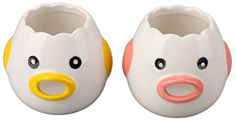 Separatore, confezione da 2 separatori di uova in ceramica, filtro proteico per tuorlo d', per cucina, ristorante, hotel, pasticceria, pasticceria
