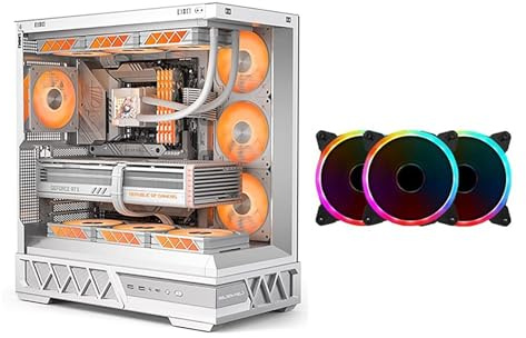 Caja For Computadora Caja ATX De Torre Media De Vidrio Templado De 270° - Compatible Con Placa Base ATX - Alto Flujo De Aire - 10 Posiciones De Ventilador - Admite Refrigeración Por Agua Dual De 360 ​